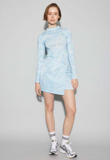 OSSkye Blouse AOP Blue Pool