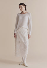 Boat Neck Sweater White