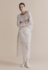 Boat Neck Sweater White