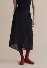 Organza Wrap Skirt Black