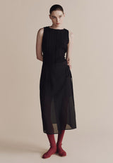 Organza Wrap Skirt Black
