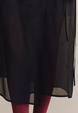 Organza Wrap Skirt Black