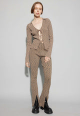 Pool Knit Blouse Mocha Bisque