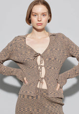 Pool Knit Blouse Mocha Bisque