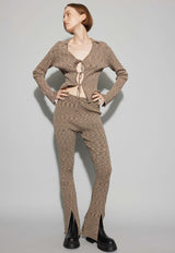 Pool Knit Blouse Mocha Bisque