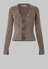 Pool Knit Blouse Mocha Bisque
