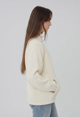 Snap Collar Knit Stone