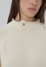 Snap Collar Knit Stone
