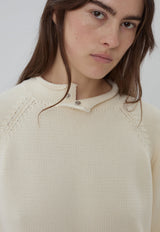 Snap Collar Knit Stone