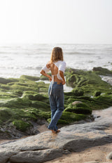 Lake Galve Top Natural Linen