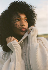 London Zip Sweater Sand