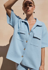 Easton Knit Shirt Sky