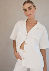 Easton Knit Shirt White