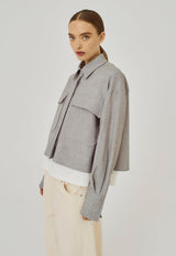 Cano Cropped Shirt Grey