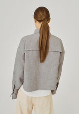 Cano Cropped Shirt Grey