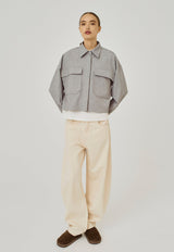 Cano Cropped Shirt Grey