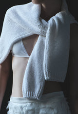 Boat Neck Sweater White