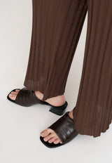 Camille Mules Brunette Croc