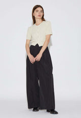 Amomento Fancy Balloon Cardigan Ecru