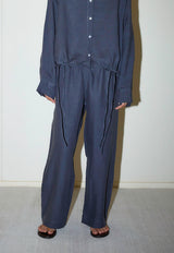 Tie Hem Linen Set Ink
