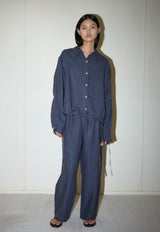 Tie Hem Linen Set Ink