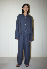 Tie Hem Linen Set Ink