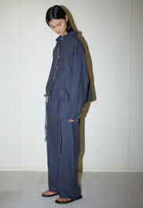 Tie Hem Linen Set Ink
