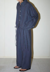 Tie Hem Linen Set Ink