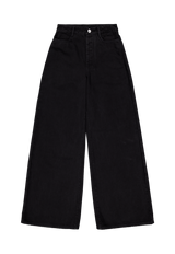 High Puddle Jeans Black Denim