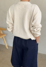 Gabby Cotton Sweater Knit Naturel