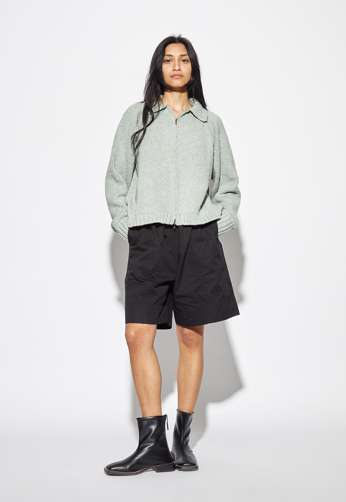 Morgan Dual Zip Cardigan Seafoam – NOIS NEW YORK