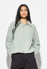 Morgan Dual Zip Cardigan Seafoam