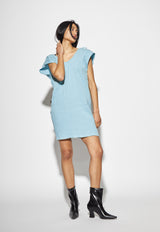 Max Top Crinkle Linen Wuxi Blue