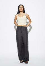 Sleeveless Knit Top Ecru