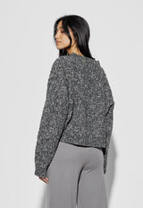 Textured Blake Sweater Speckled Charcoal
