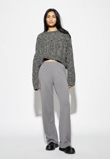 Textured Blake Sweater Speckled Charcoal
