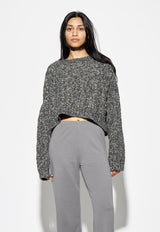 Textured Blake Sweater Speckled Charcoal