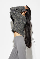 Textured Blake Sweater Speckled Charcoal