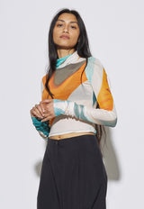 Bonaire Top Orange/Blue