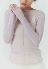 Korean Power Mesh Long Sleeve Lilac