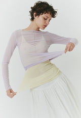 Korean Power Mesh Long Sleeve Lilac