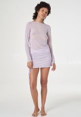 Korean Power Mesh Long Sleeve Lilac