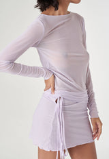 Korean Power Mesh Long Sleeve Lilac