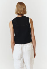 Open Crochet Knit Vest