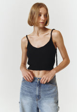 Sleeveless Knit Top Black