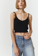 Sleeveless Knit Top Black