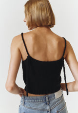 Sleeveless Knit Top Black