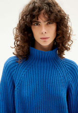 Fiona Blue Knitted Sweater - NOIS NEW YORK