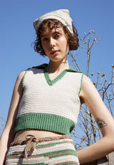 Aukstaitija Crop Top Oat Milk and Fern Moss