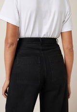 High Puddle Jeans Black Denim